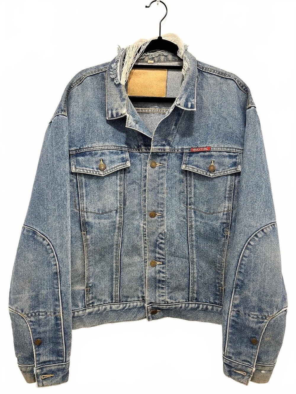 Thrasher Vintage Denim Jacket with Distressed Collar
